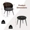 Costway 3PCS Patio Rattan Bistro Furniture Set Cushioned Chair Table Garden